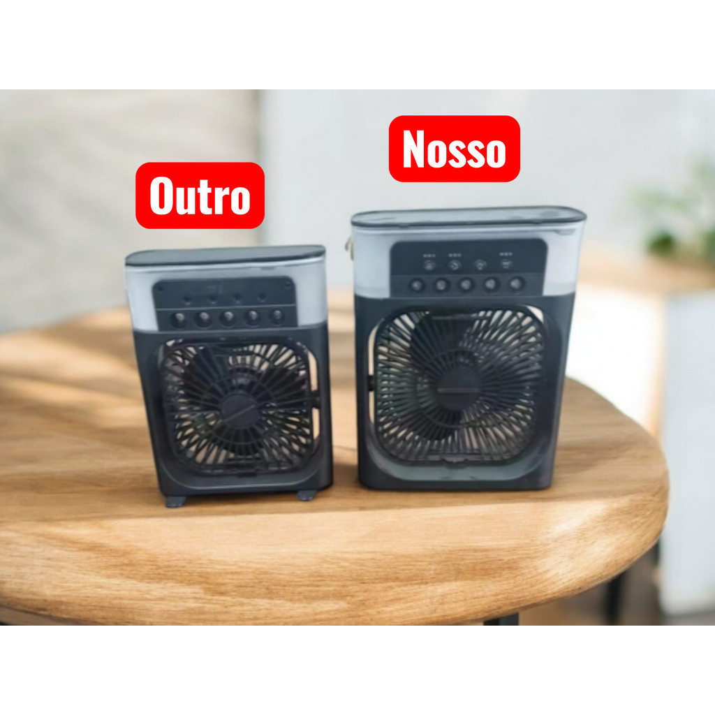 Ventilador Refrigerador De Ar Condicionado Umidificador Portátil Com Led Reservatório De Água TIPO C Usb-LEGAL