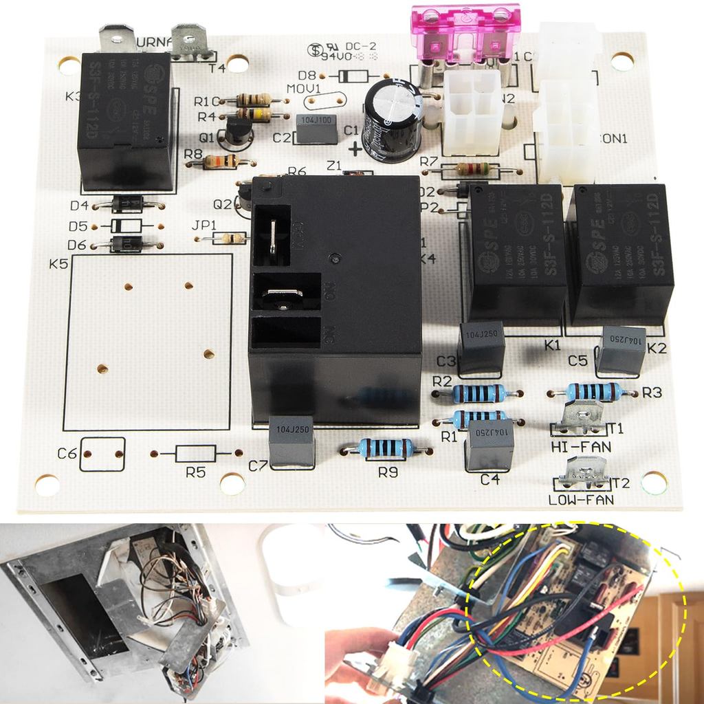 Premium 3106996022 Heat & Cool Analog Thermostat Control Circuit Relay Board for Dometic RV Air Conditioner, Heat Cool A
