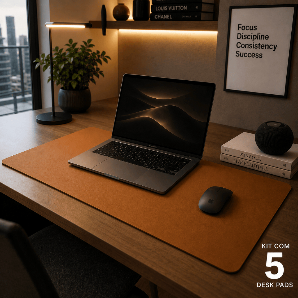 Kit Mouse Pad Desk Pad Premium Mesa Gamer Antiderrapante XXL Impermeável Base para Home Office