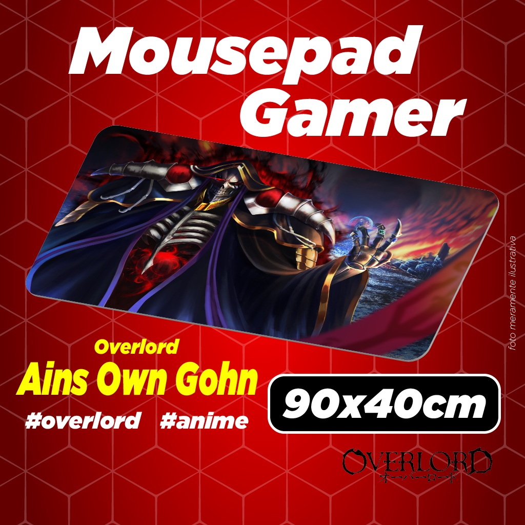 Mouse Pad Gamer  - Ains Own Gohn - Overlord - Anime - 90x40cm