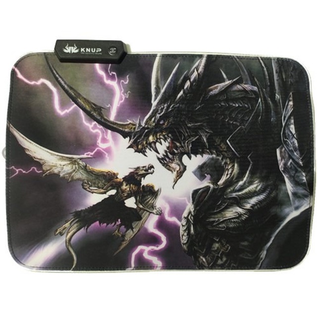 Mouse Pad Gamer RGB Luz Led KP-S012 Black Dragon 350X250