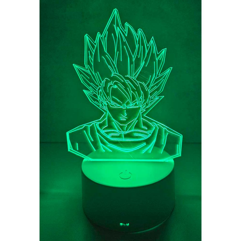 Luminária de mesa Led RGB Dragon Ball Busto Goku