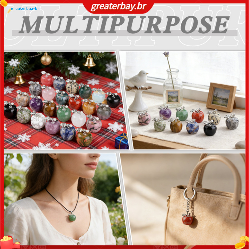 Diy Fruit Shape Necklace Pendant Natural Faux with Electroplated Silver Leaf Buckle 20mm Mini Ornament for Handmade Jewe