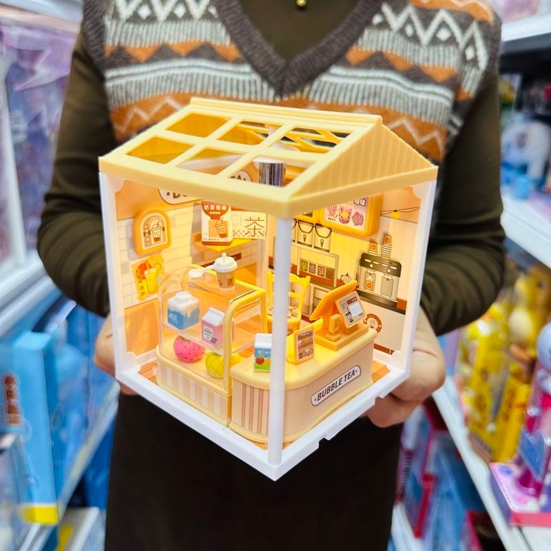 DIY Handmade Matching Mini Burger Shop Bolo Sorveteria Micro View House