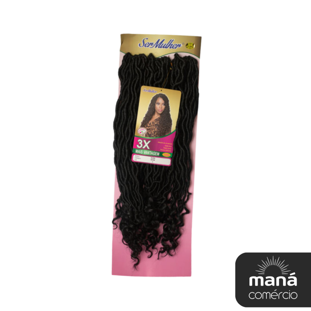 Cabelo Goddess Faux Locs Cacheado 65 Cm Ser Mulher Duda Cor 1 Preto