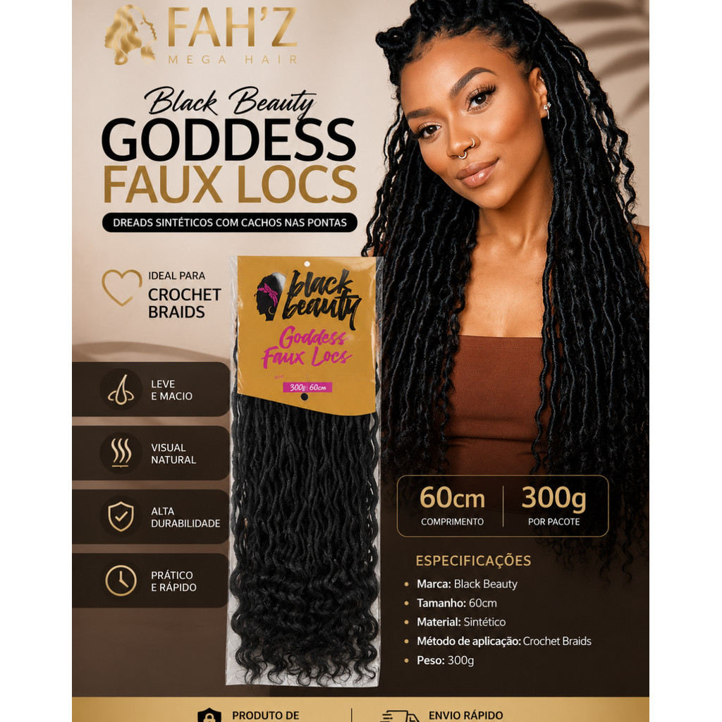 Goddess Faux - Black Beauty Liso