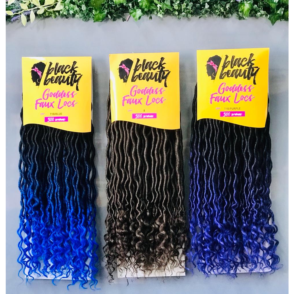 Cabelo Goddess Faux Locs Black Beauty 300g