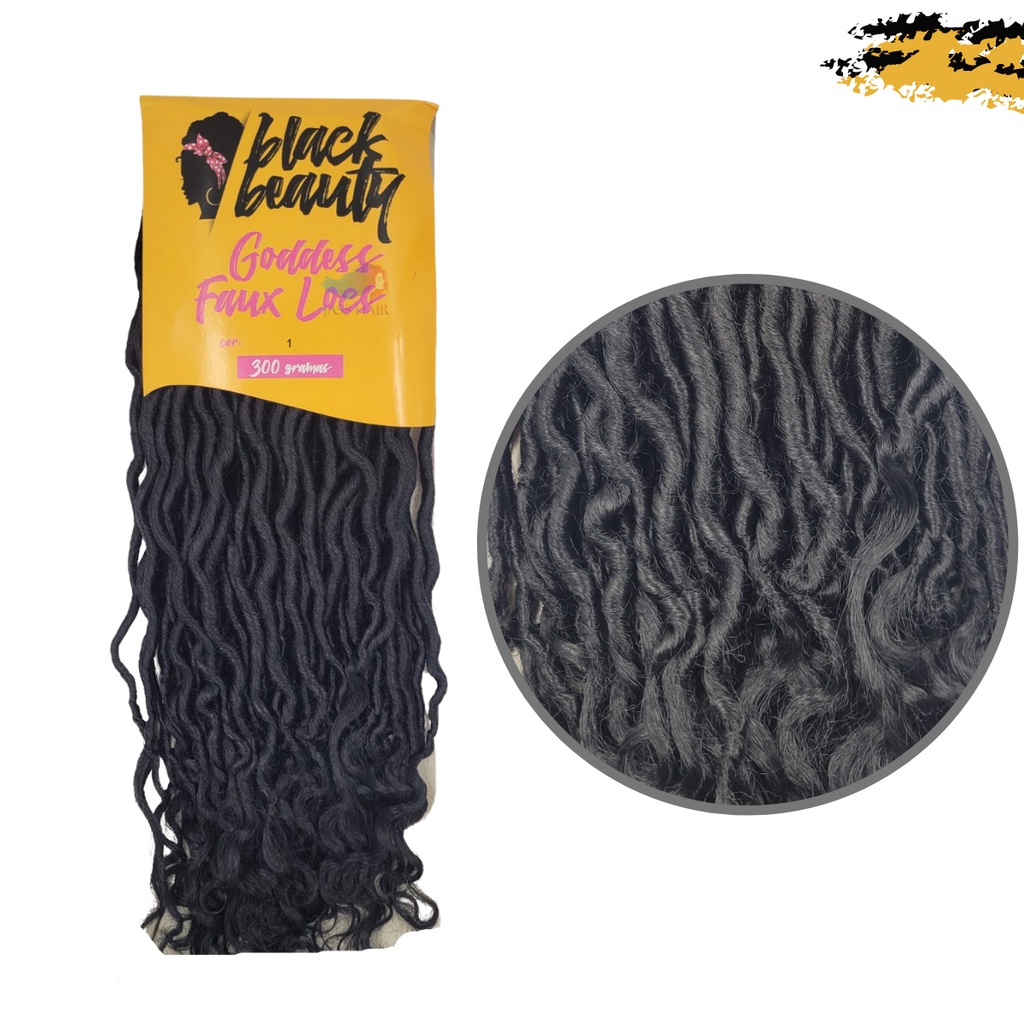 Cabelo Black Beauty Goddess Faux Locs 300gramas