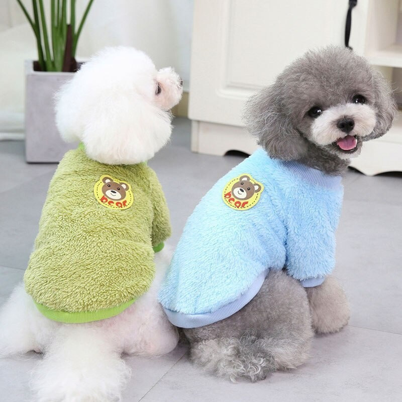 S-XXL 6 Cores, Roupa de Fleece para Cães, Nova Coleção de Outono e Inverno, Roupas para Gatos e Teddy, Casaco, Suéter. L