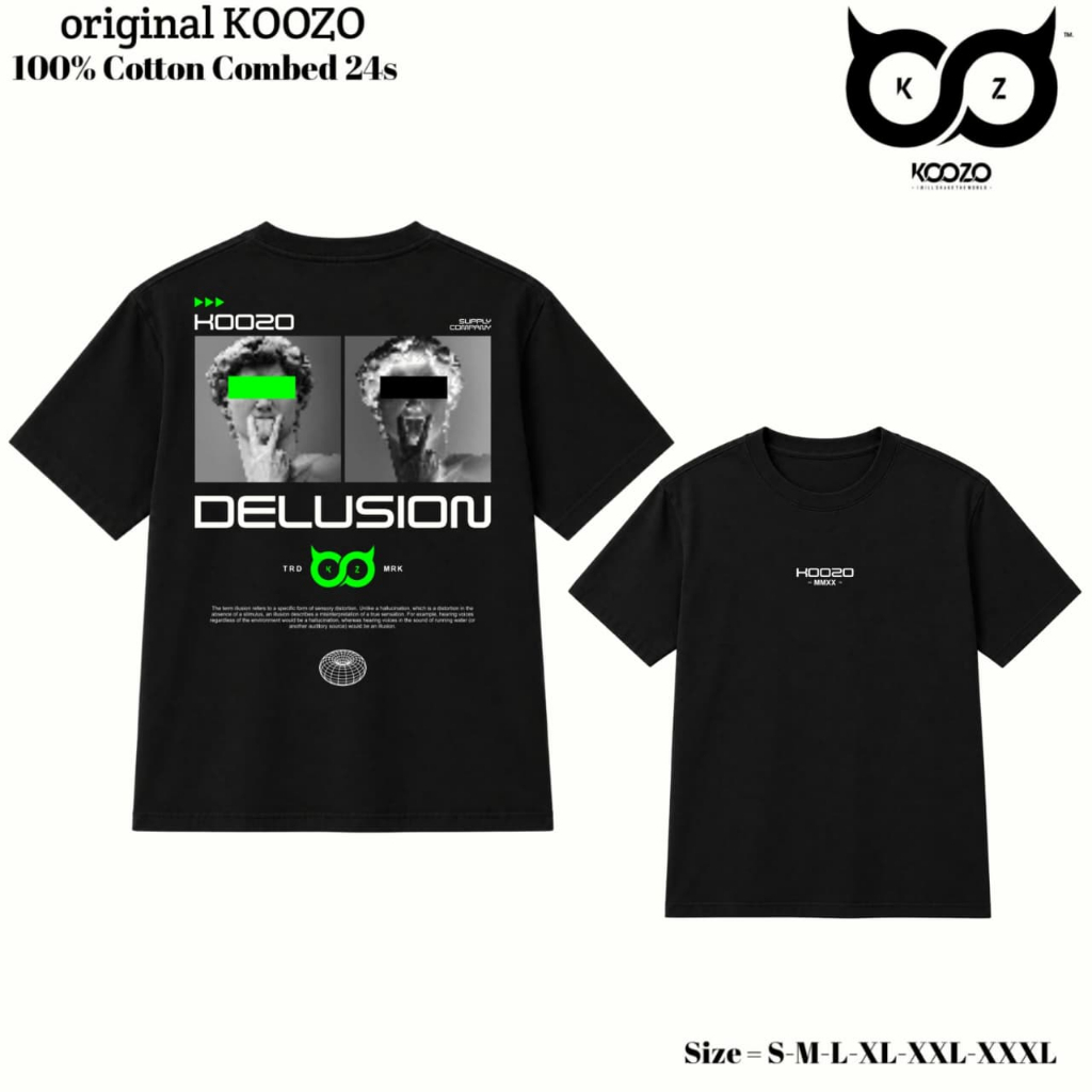 Camiseta KATUN KOOZO 100 % Algodão Penteado 24s Manga Curta Tamanhos SML XL XXL XXXL