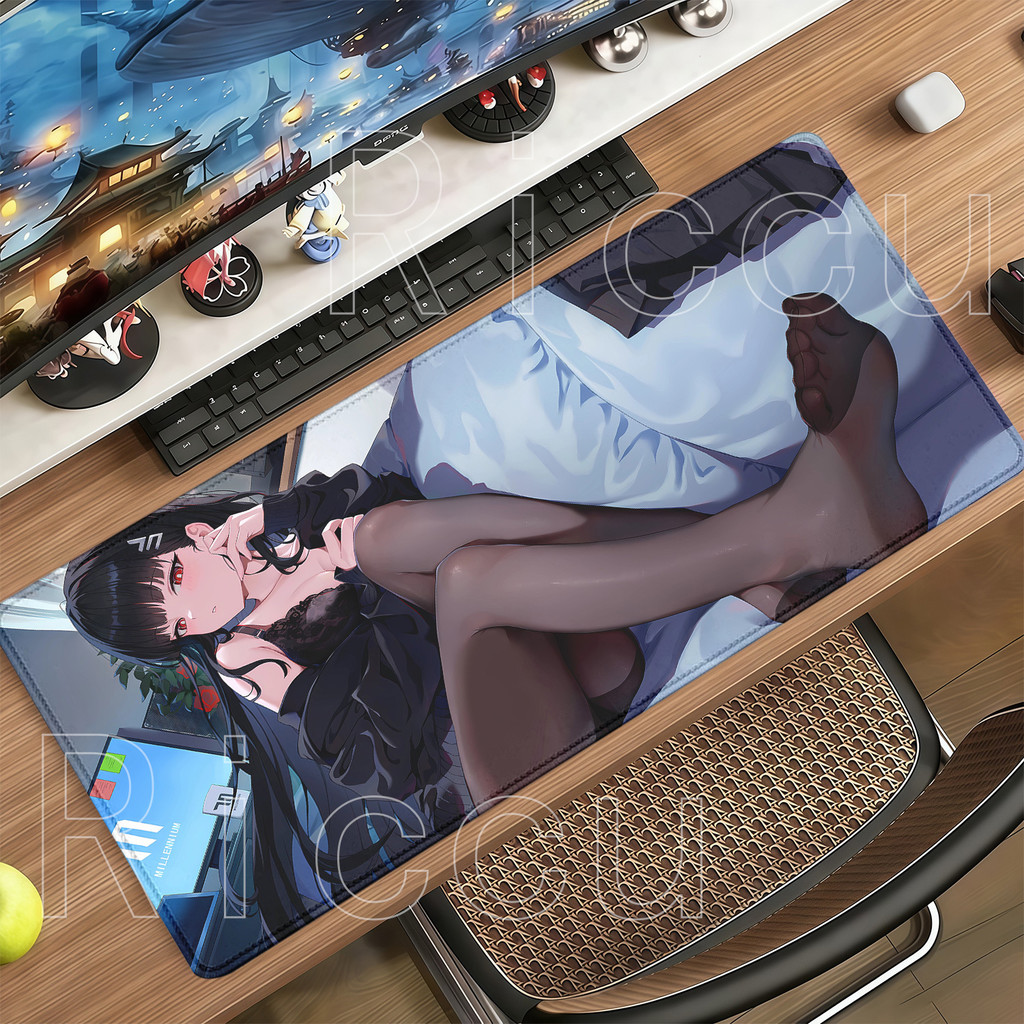 Tsukatsuki Rio Azul Arquivo Impressão HD Kawaii Mouse Pad Jogos E-sports Mousepad Acessórios De Escritório Teclado Anime