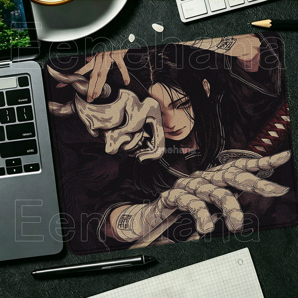 Impressão HD Anime Fantasma Máscara Menina Antiderrapante Tamanho Pequeno Mousepad E-Sports Teclado Acessórios De Escrit