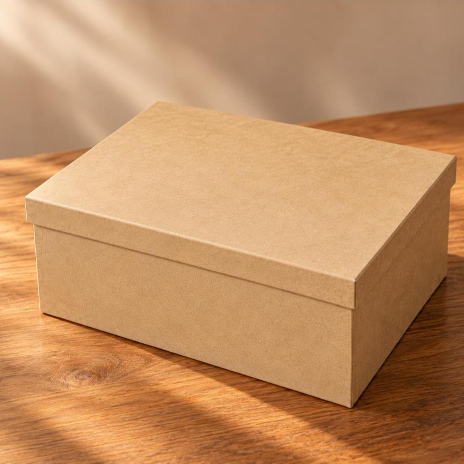 Caixa MDF 20x25x10 cm com Tampa Tipo Sapato Organizador Mesa Escritório Decoração