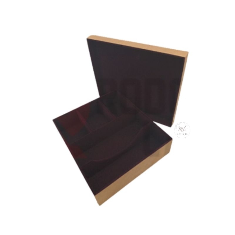 Caixa Flocada Tampa Sapato MDF - 22x19x5cm