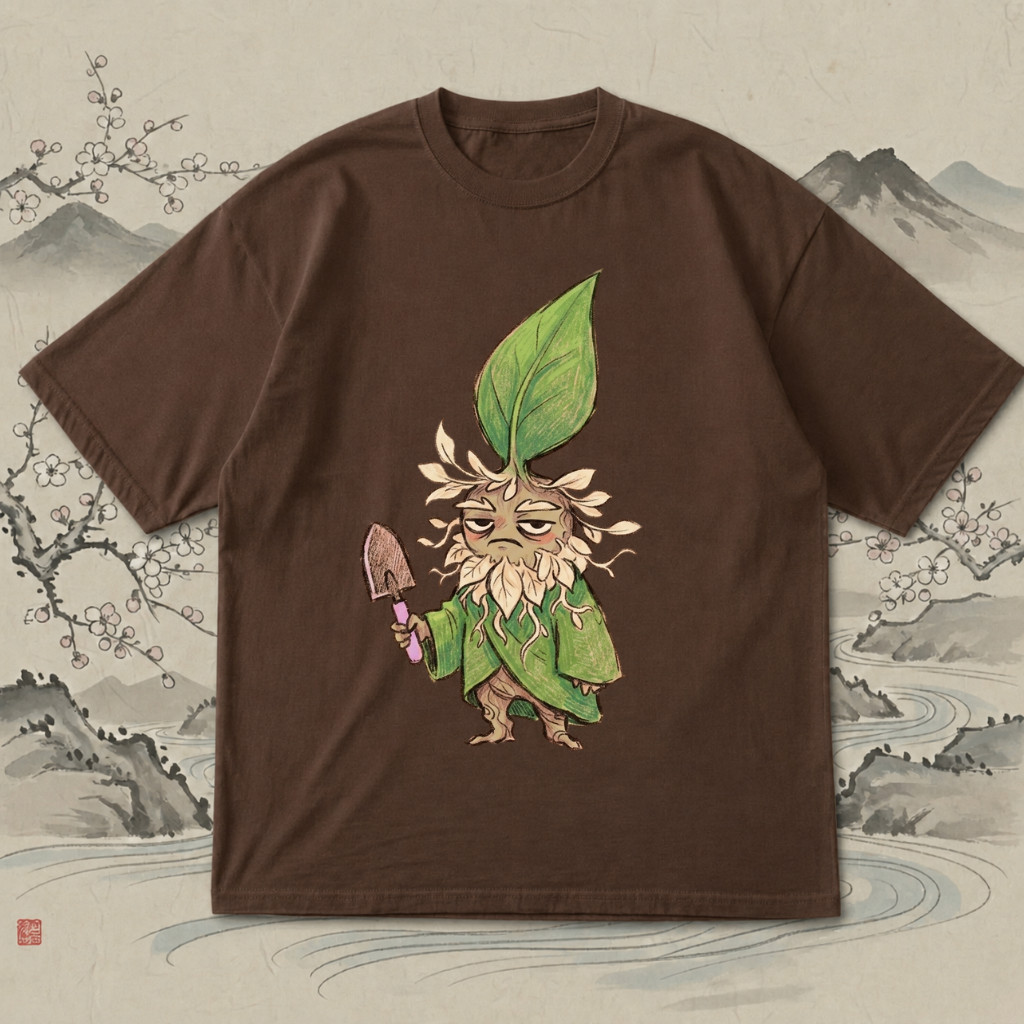 Camiseta Jardinagem Cute Cottagecore Fantasy Unissex Oversized Casual 100% Algodão