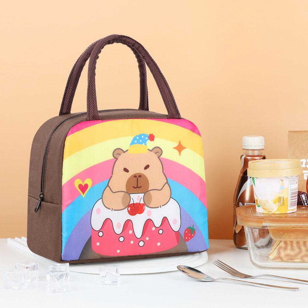 Capivara Bonito Isolado Almoço Saco Kawaii Térmico Armazenamento De Alimentos Tote Para Escola Escritório Piquenique M2E