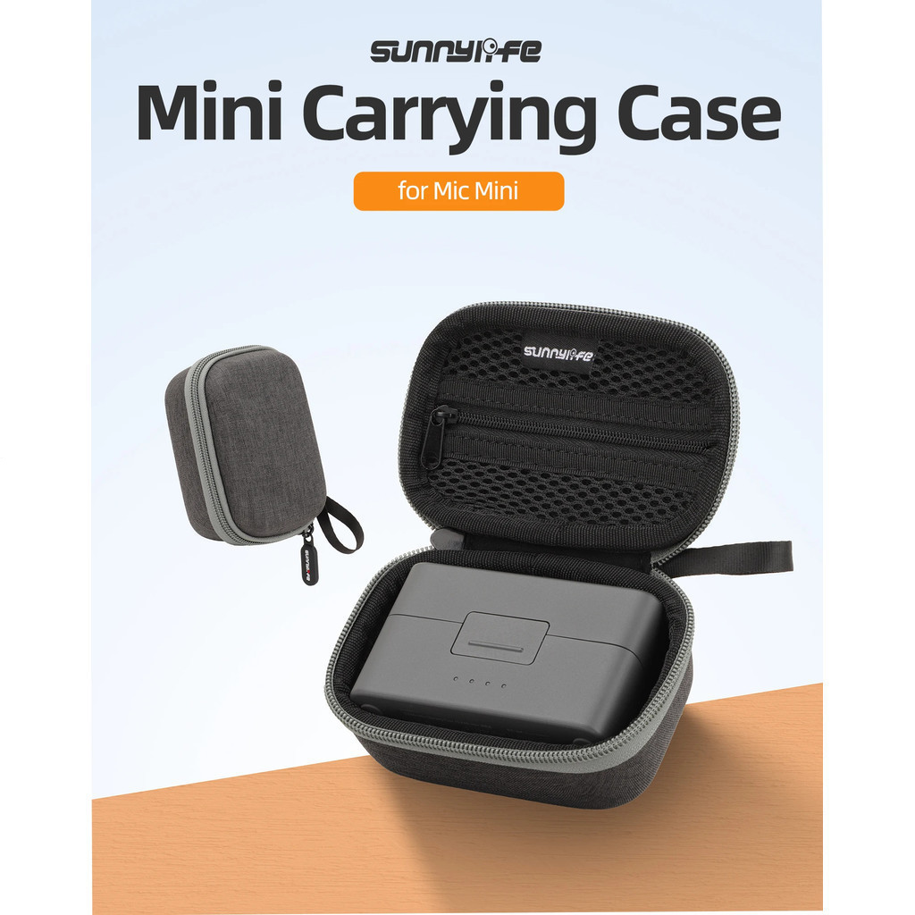 Bolsa de transporte para DJI Mic Mini, estojo de proteção à prova de choque, bolsa de mão com mosquetão, estojo de armaz