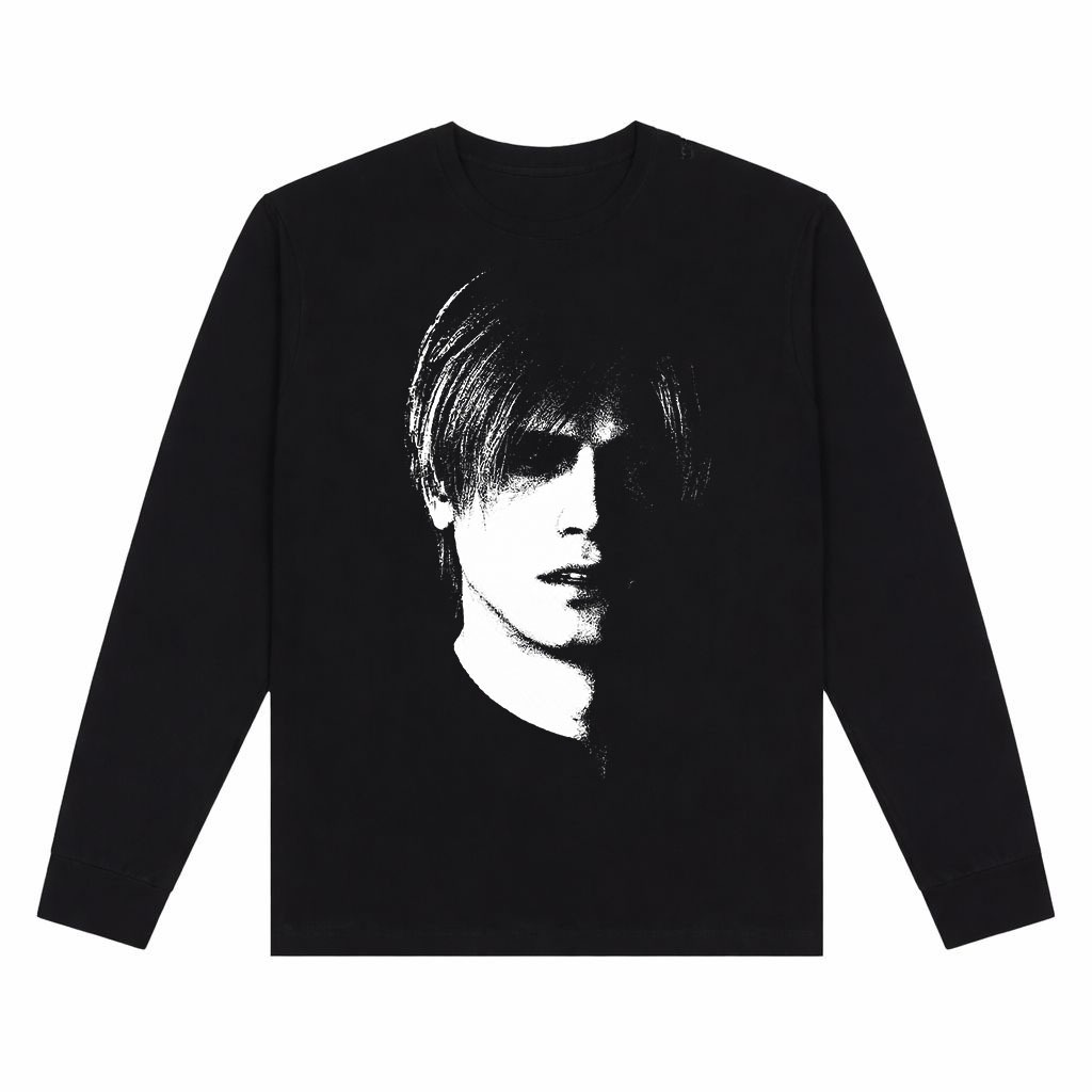 Camiseta De Manga Longa Camisa Streetwear Oversized Over Estampada Resident Evil Leon Swag Alternativa Gótica Y2K