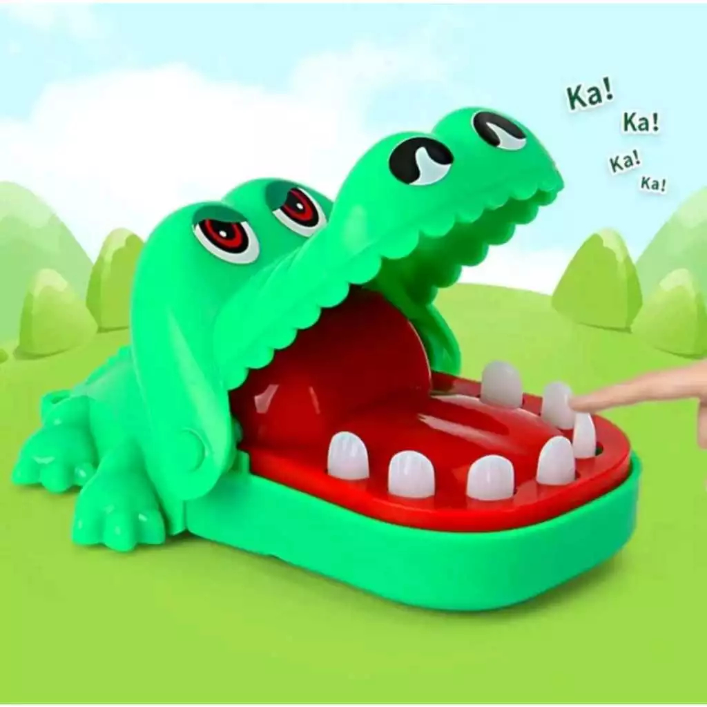 Brinquedo Infantil Jacaré Morde Dedo Crocodilo Dentista Novo