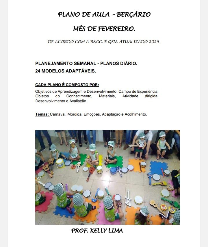 PLANO DE AULA – BERÇÁRIO MÊS DE FEVEREIRO. ATUALIZADO 2025-