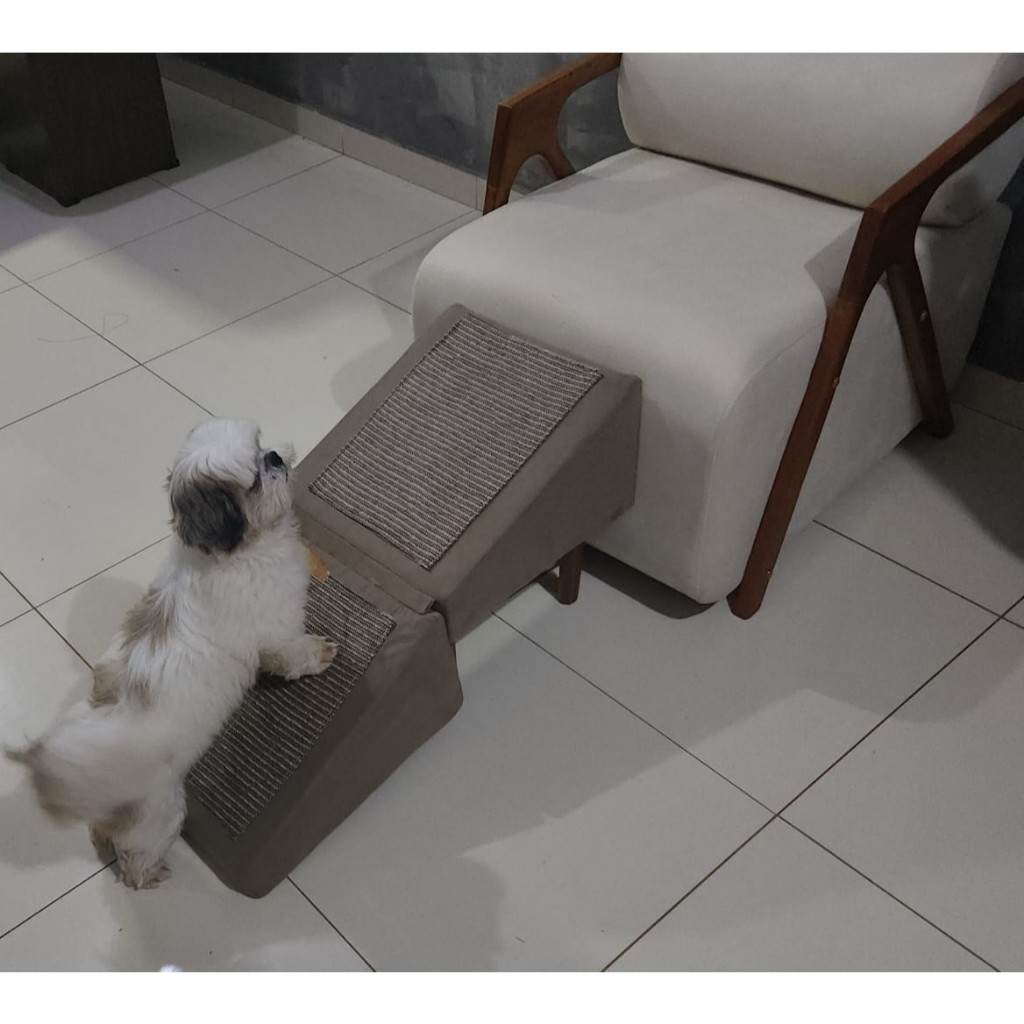 Rampa Pet Dobrável Estilo Puff- Auxilia Subida no Sofá e Cama, Ideal para Cães e Gatos.