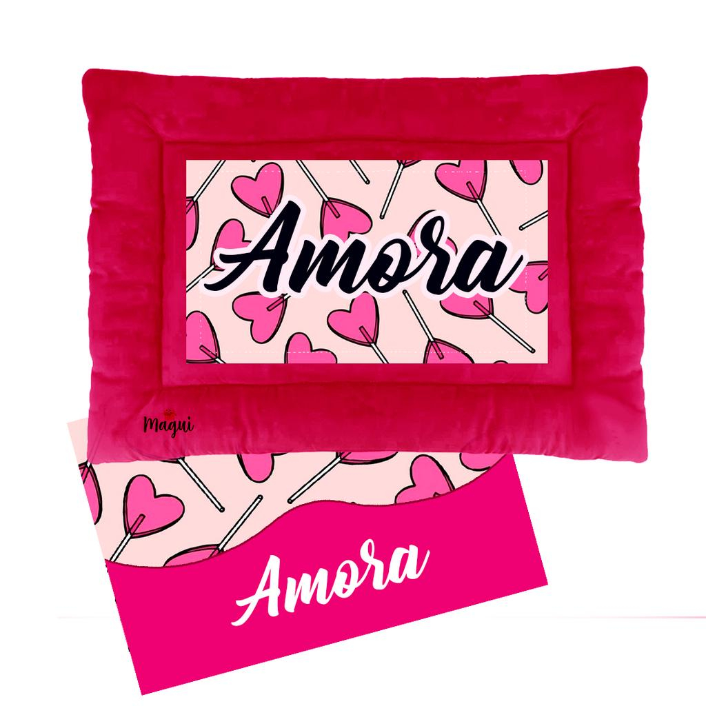Colchonete Pet Moda Candy TAM: P M e G - Cama Para Cachorro e Gato Doces - Personalizado com Nome