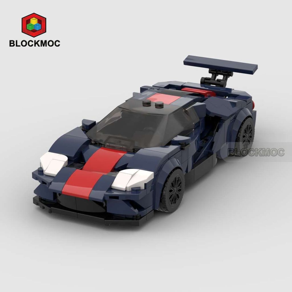 Brinquedo educacional MOC correspondente Ford GT Red V2 Racing Sports Car compatível com Lego07141110 ATX0