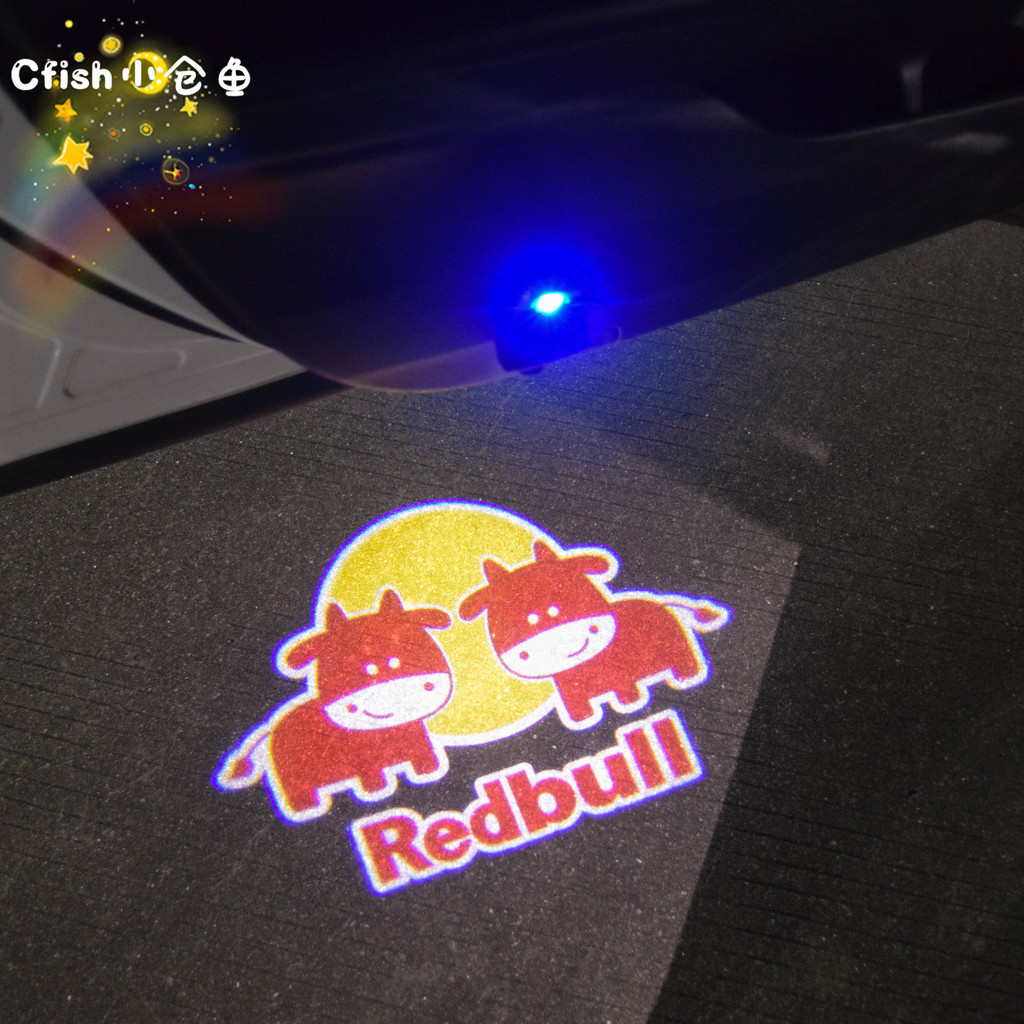 Red Bull Extreme Sports RedBull Fun Cartoon Car Goods Carregando Luz de boas-vindas sem fio Luz de projeção de porta de