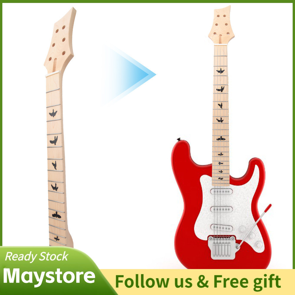 maystoree-br 22 Fret Maple Wood Guitar Neck Substituição Elétrica com