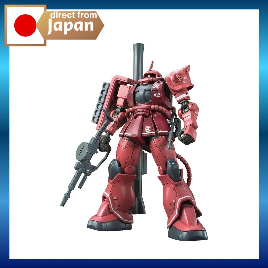 Gundam The Origin: Kit Modelo Plástico HG 1/144 MS-06S Zaku II Char Aznable Cometa Vermelho Bandai