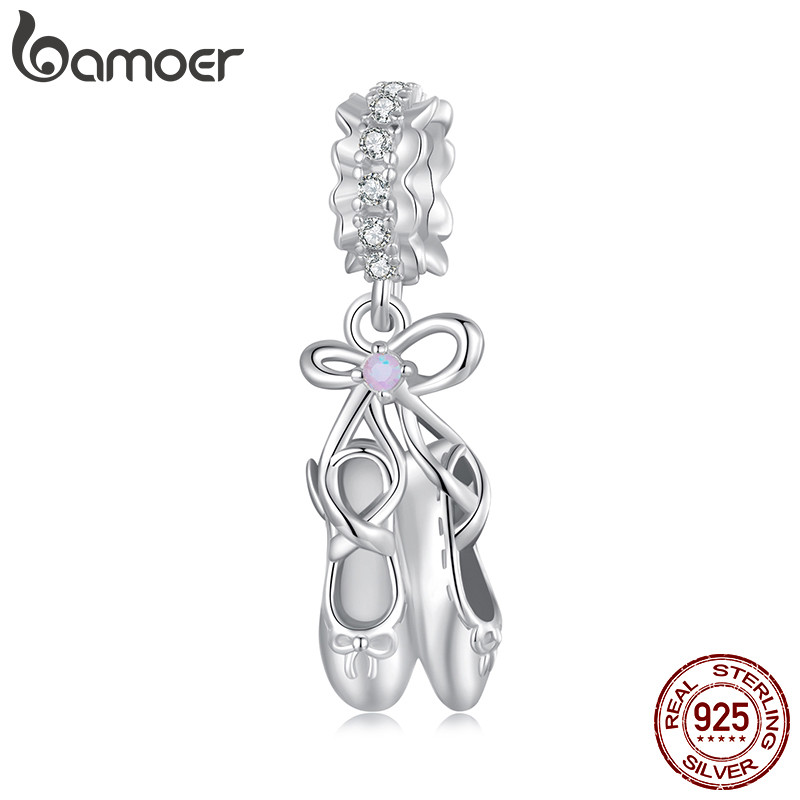 Bamoer 925 Sterling Sliver Charm Ballet Pingente Série De Acessórios Para Pulseira