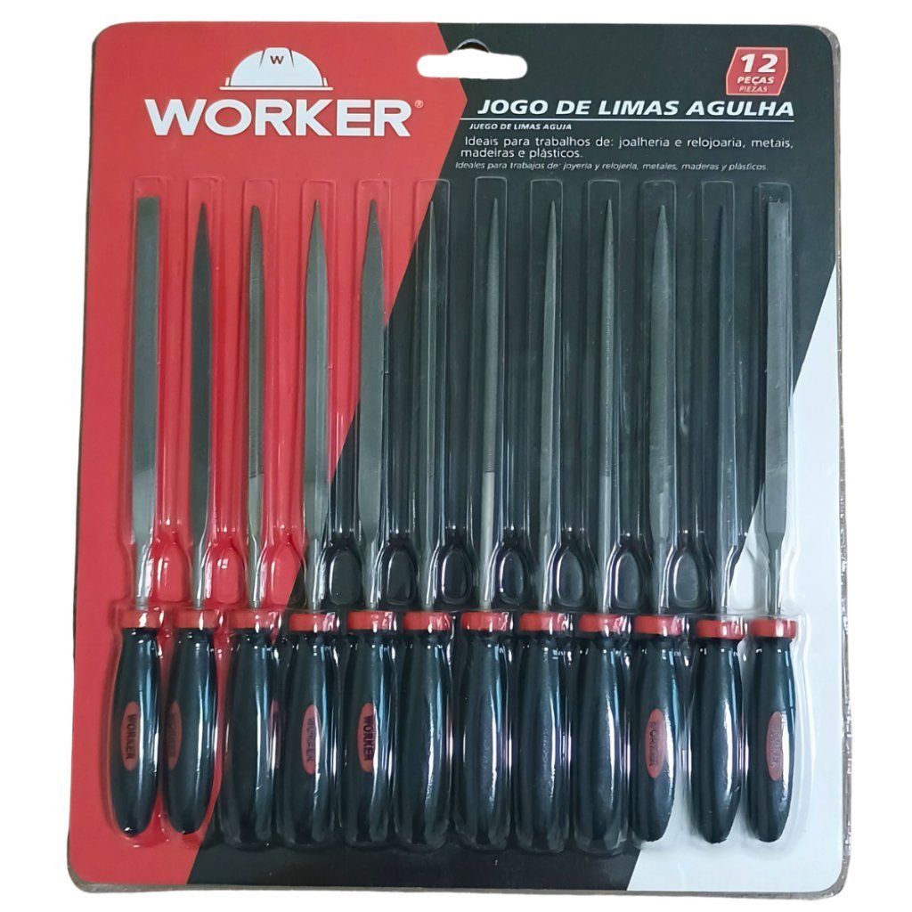 Jogo de Mini Limas Worker 12Pcs Para Artesanato Joias e Ajustes Delicados