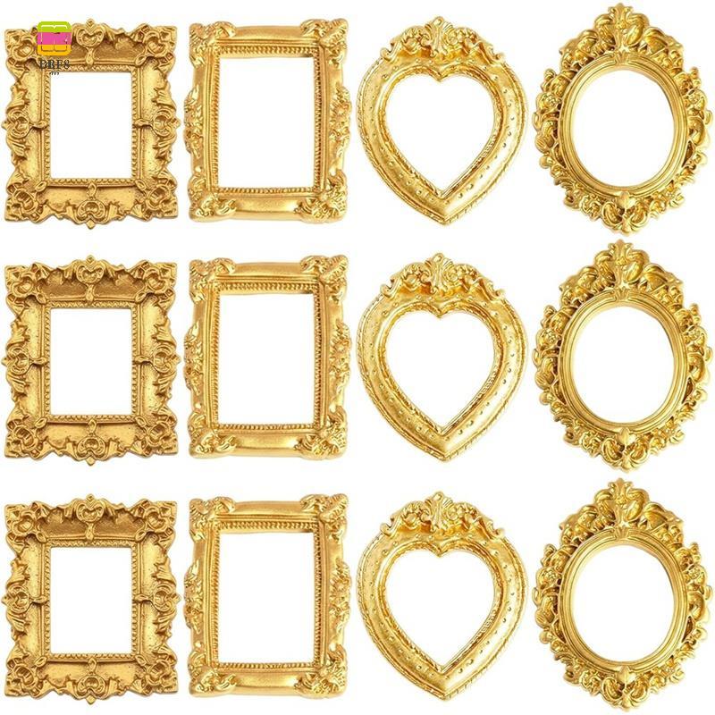 Para DIY Jóias Display Molduras 12PC Estilo Vintage Em Miniatura , Adequado Decoração De Festa De Férias Mini