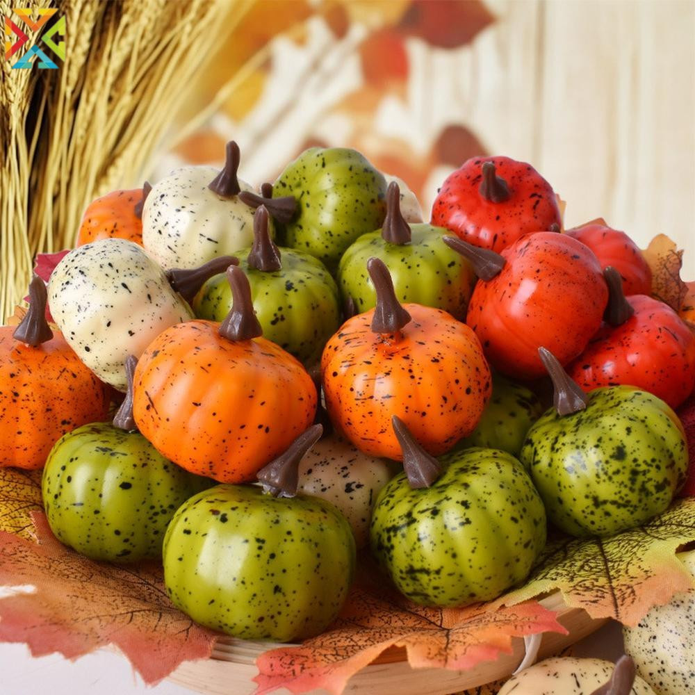12pçs Mini Espuma Abóboras De Halloween Simulação Artificial Veg DIY Artesanato Festival Festa Decoração De Casa