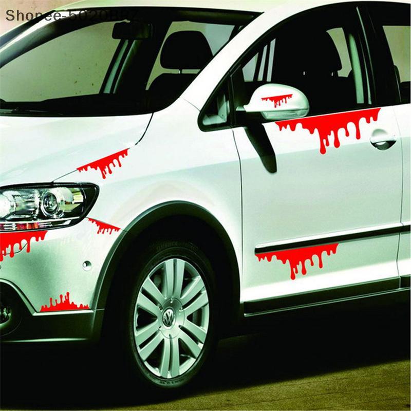 [THEBR] Halloween Car Red Blood Stiers Reflexivo Auto Cool Decalques Luz Pára-Choques Corpo Stier Cobre Gotejamentos Car