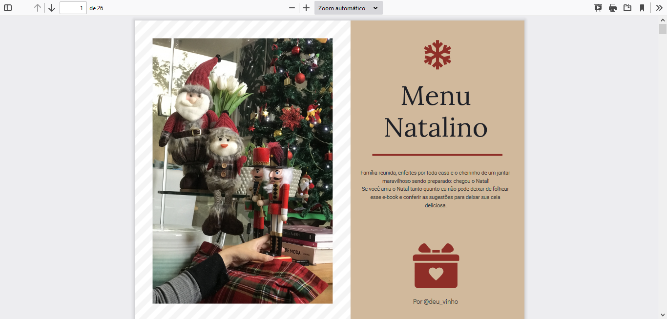 Comida e Vinho: Menu Natalino.