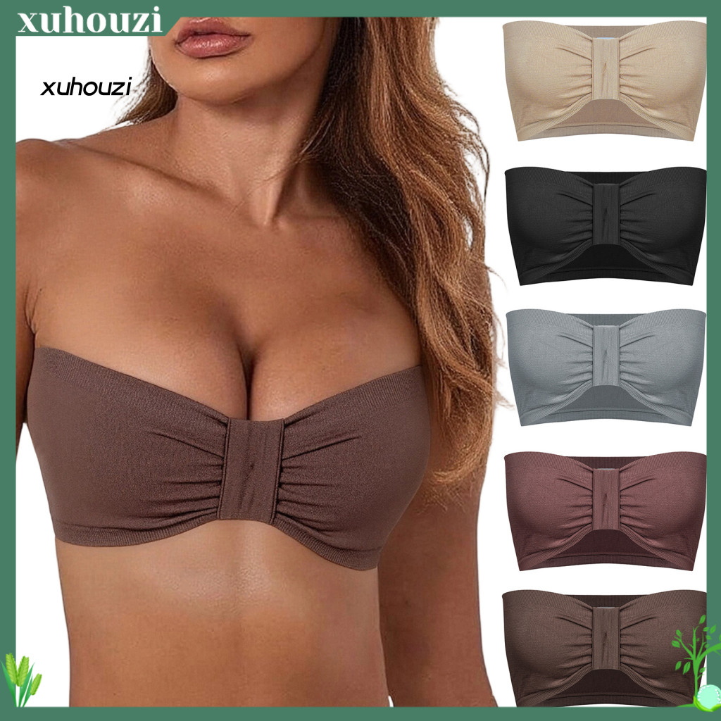 Wireless Strapless Bra Push Up for Women – Non-slip Padded Bandeau Tube Top Comfortable No Underwire Supportive for Ev