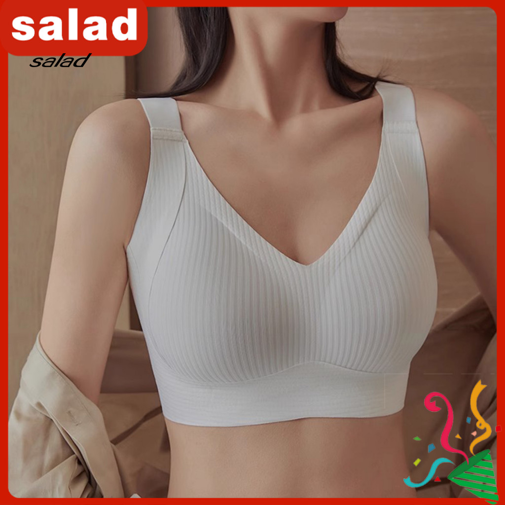 All Season Bra Comfortable Seamless Bras Women’s Wireless Push-up Wide Straps Full Coverage Bralette Supportive T-shir