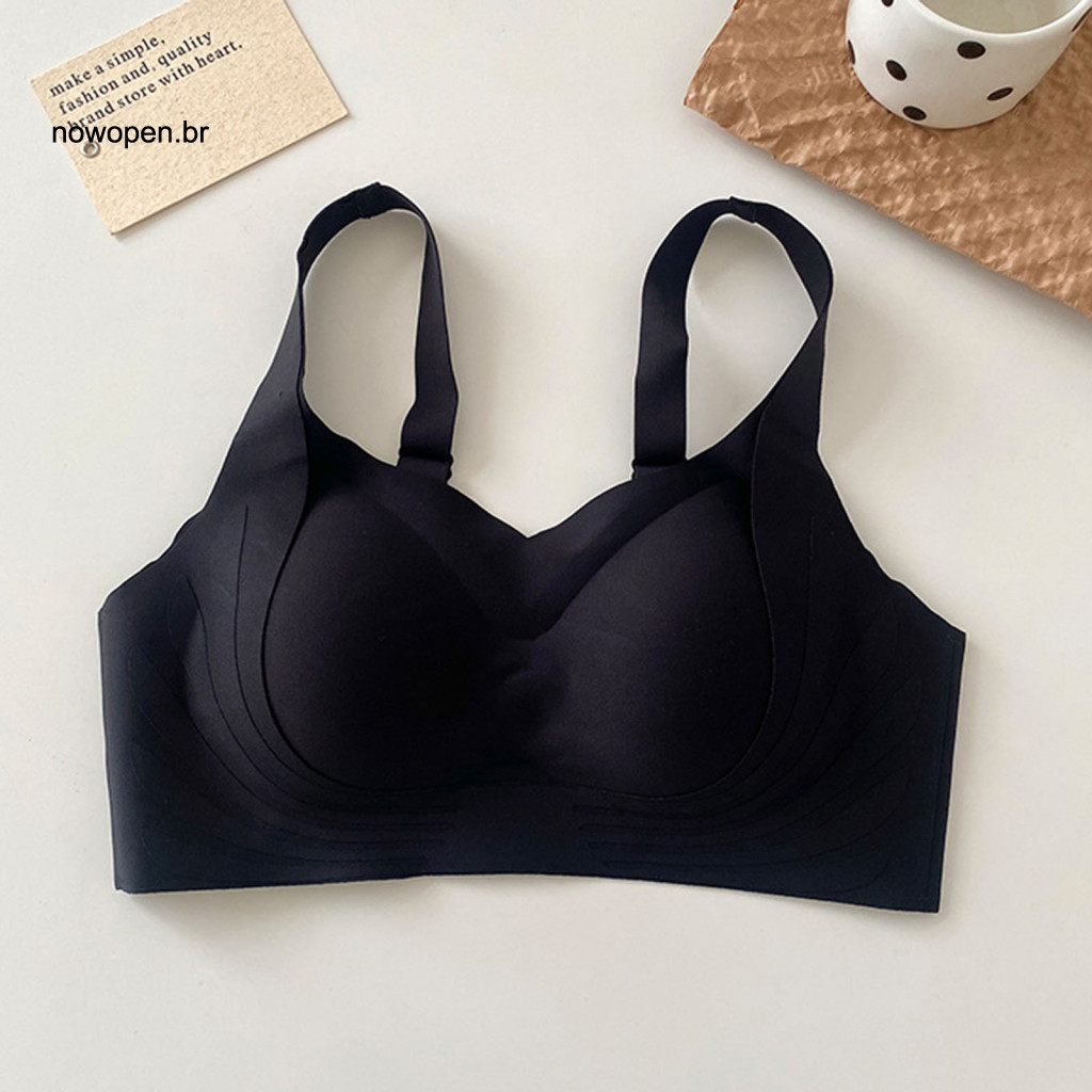 Dance Bra with Molded Cups Sports Women’s Wireless Push-up Anti-slip Wide Strap Full Coverage Support Comfortable Unde