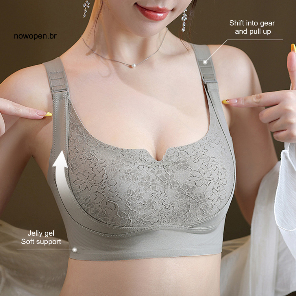 Wireless Bra Lace Lifting for Women – Seamless Soft No Underwire Push-up T-shirt Full Coverage Comfortable Support for