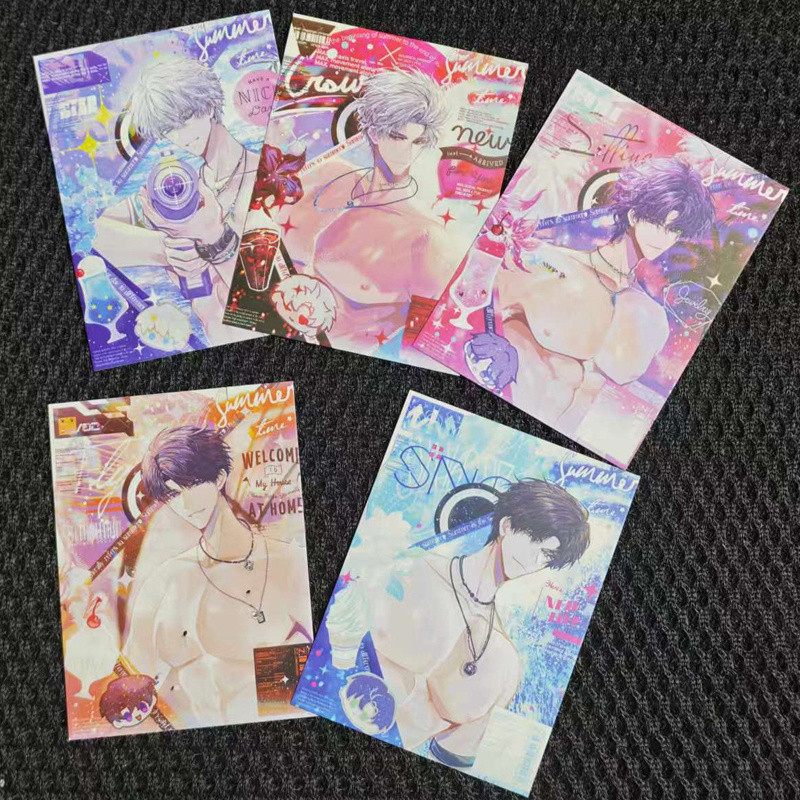 5 Pçs/Set Parque Aquático Amor E Deepspace Cartão Laser Xavier Zayne Rafayel ralayo Sylus Caleb Cosplay Cantos Arredonda