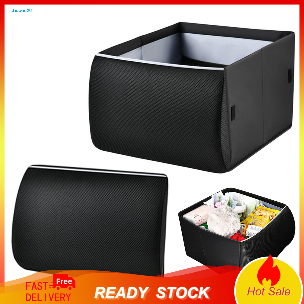 Capacity Storage Container Foldable Box Car Seat 2-in-1 Lumbar Support Organizer Canvas Backseat Caddy for Snacks Access