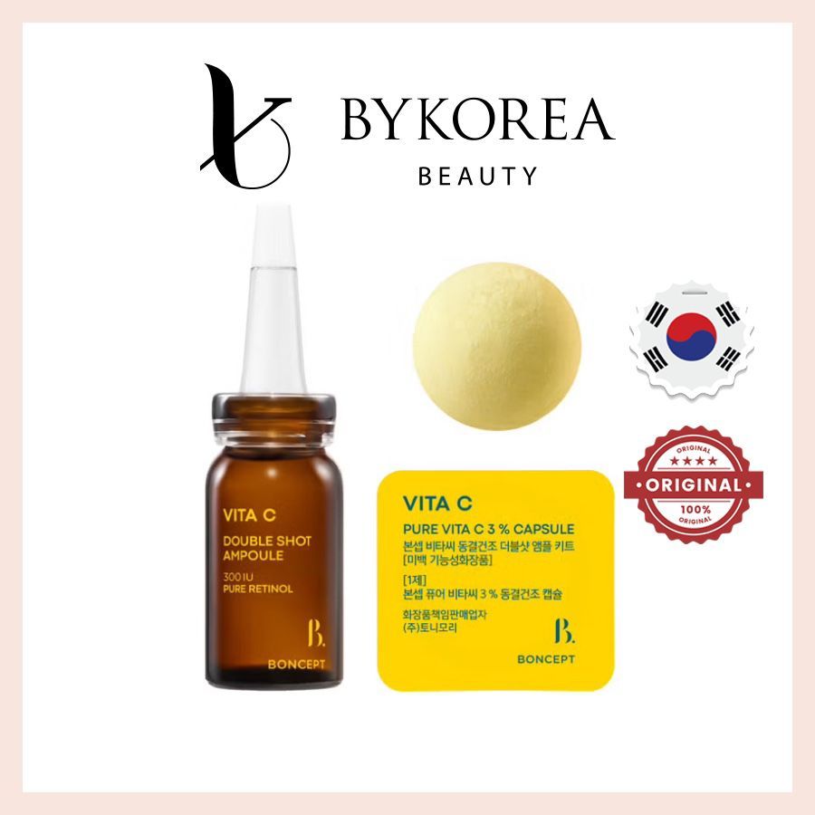 [DAISO] BONCEPT Vita C x Retinol Double Shot Ampoule