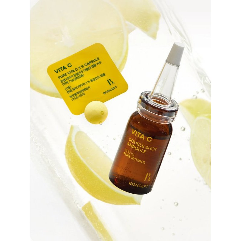 BONCEPT Fabricado Na Coreia Kit De Ampola Liofilizada Vita C Double Shot Com Vitamina Pura E Retinol-Por TONYMOLY