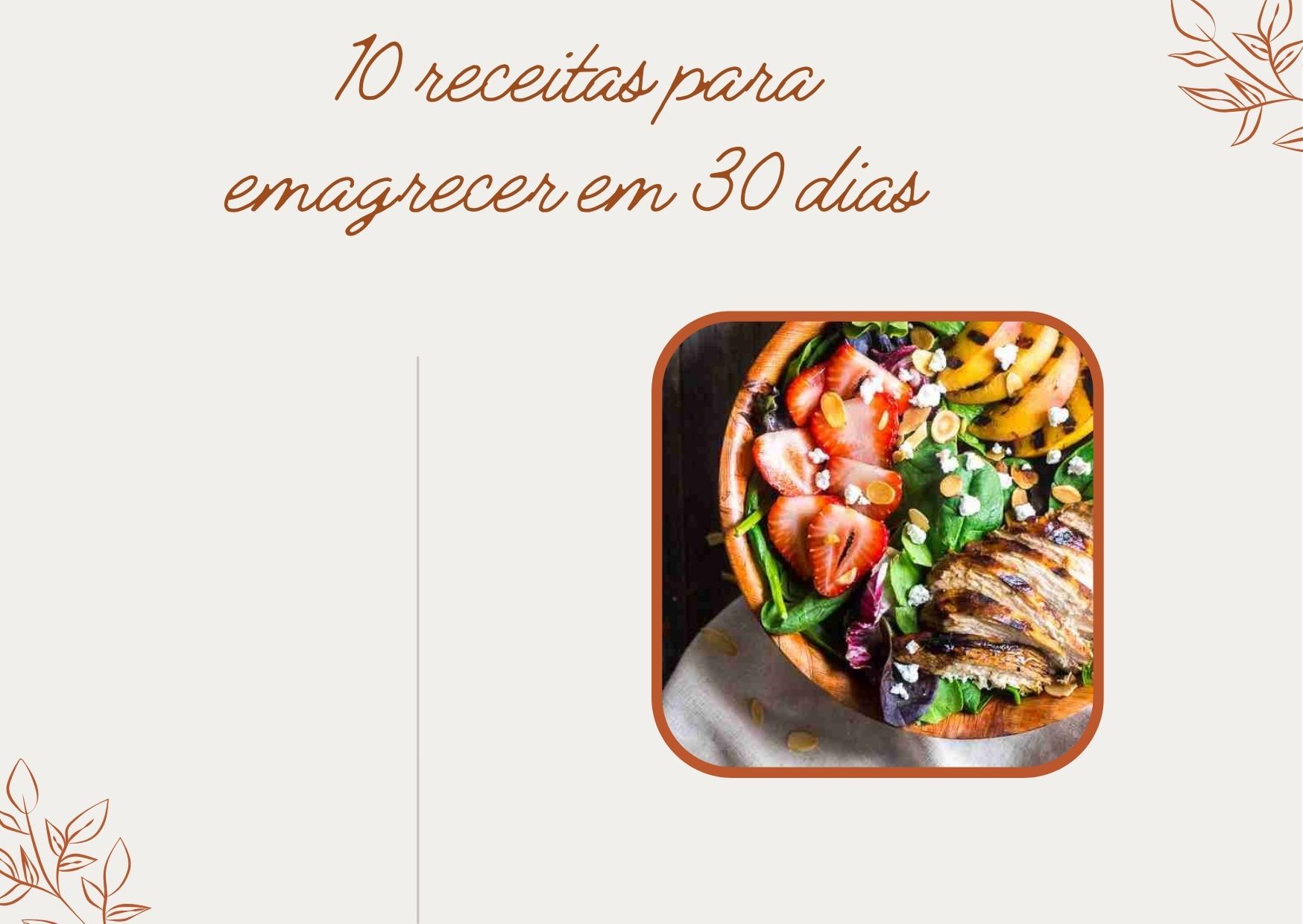 10 receitas para emagrecer em 30 dias