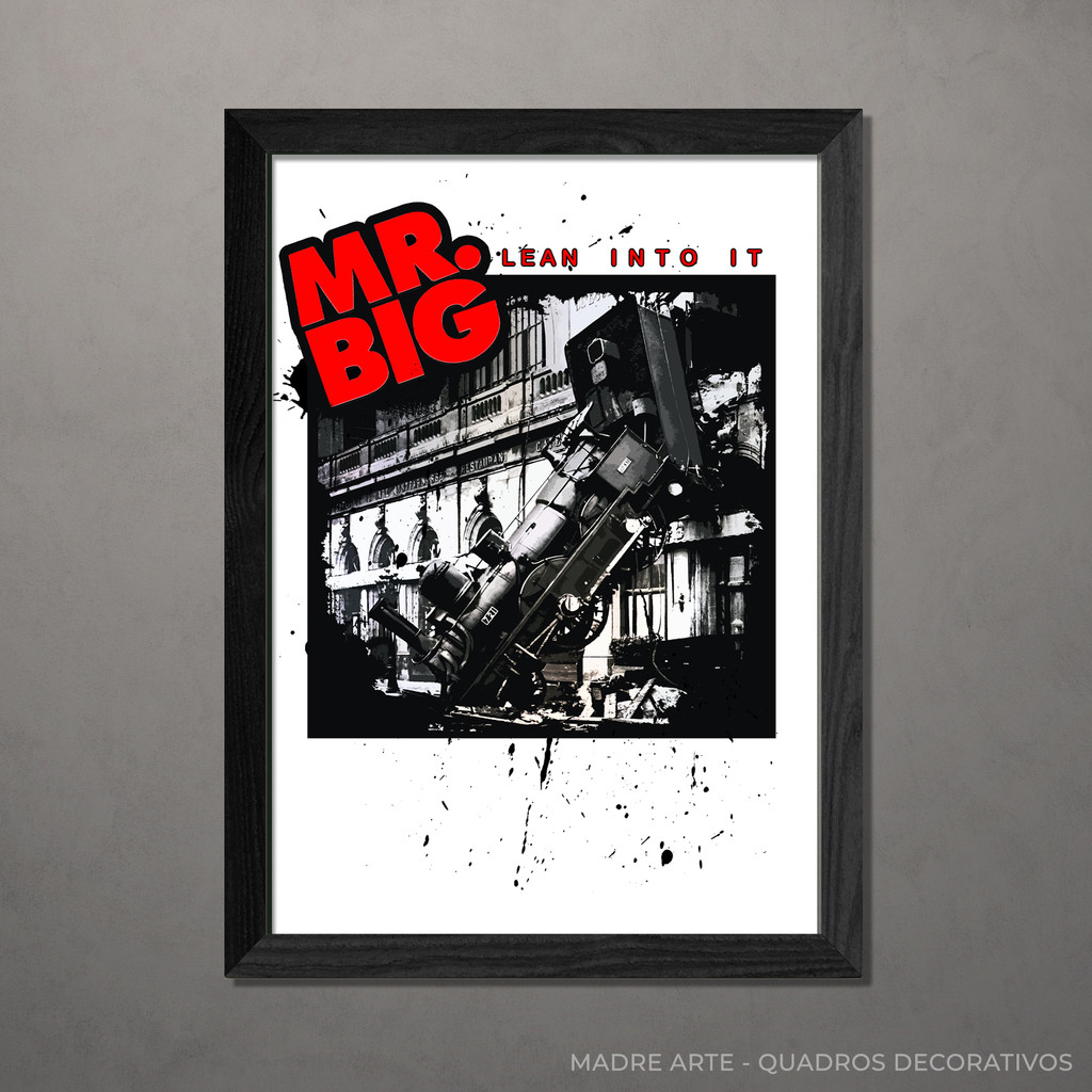 Quadro Decorativo MR BIG Lean into It A4 Com Vidro