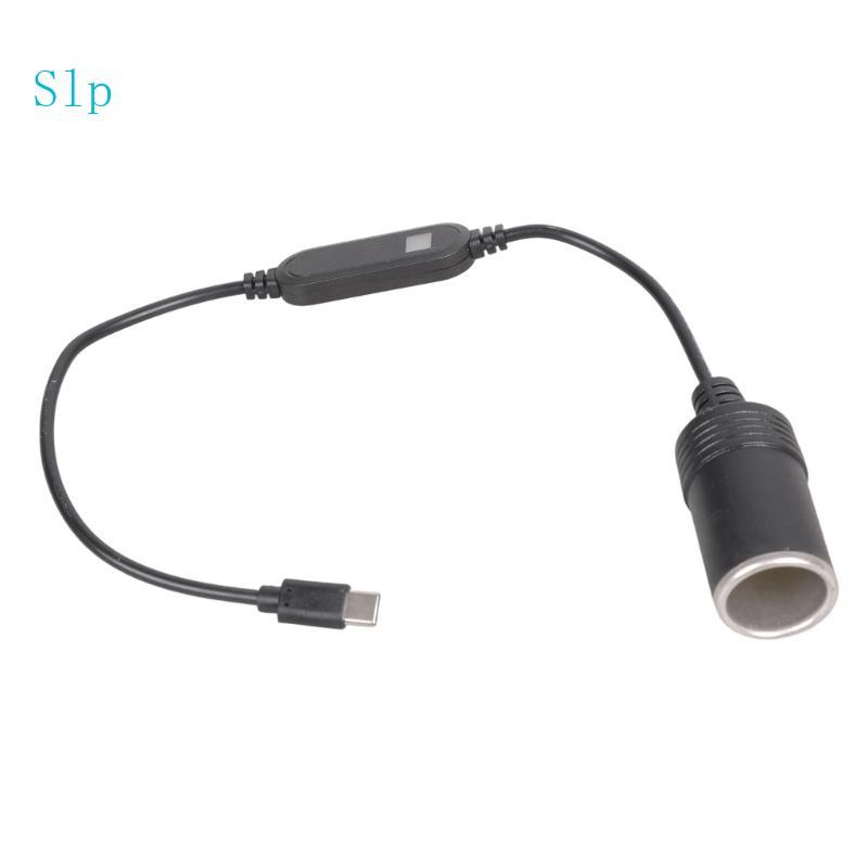 Adaptador Isqueiro Carro Slp USB C Para 12V Indicador LED Conversor Portátil Ventilador