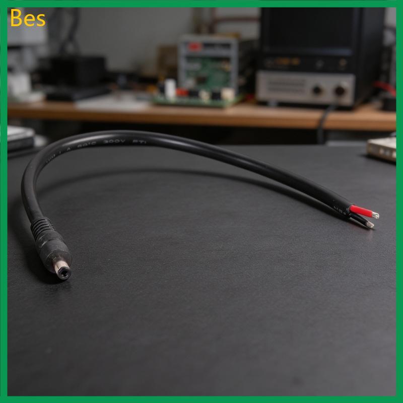 Bes DC5 5x2 1mm Fio Alimentação Trançado Vermelho Preto Para Ventilador CCTV Luz LED
