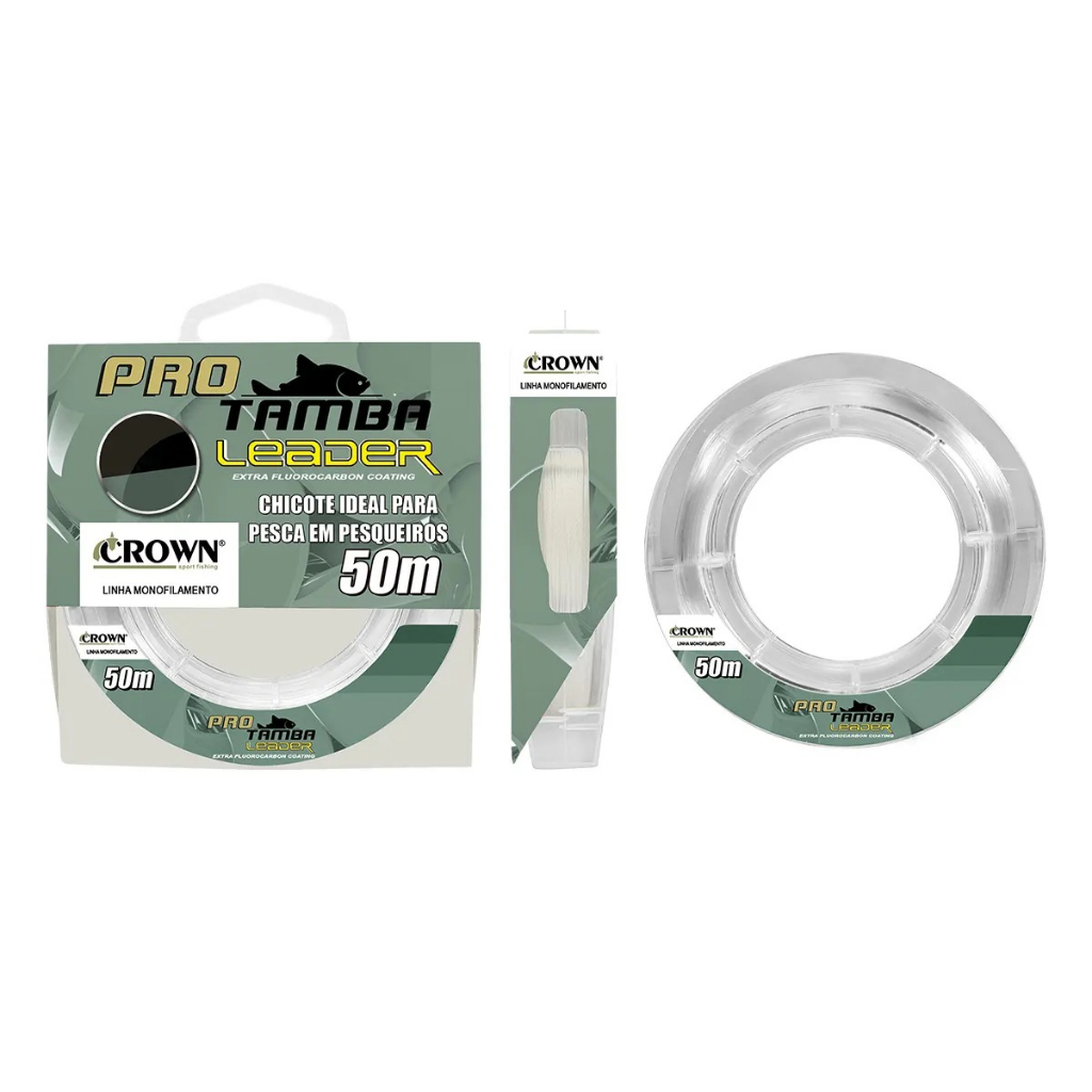 Linha Monofilamento Crown Pro Tamba Leader 0,40m – 22lbs