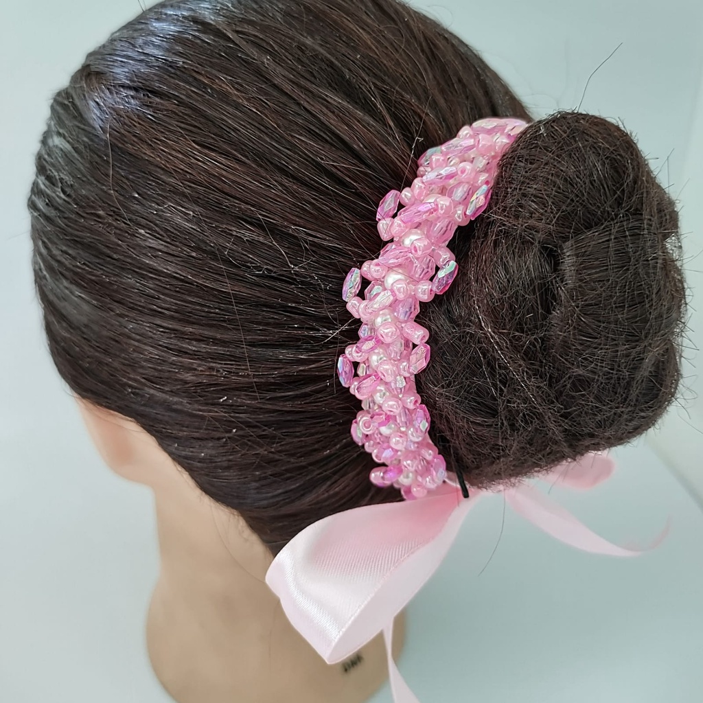 Arranjo Porta Coque Ballet Dança Pérolas Pedrarias e Fita - AP01